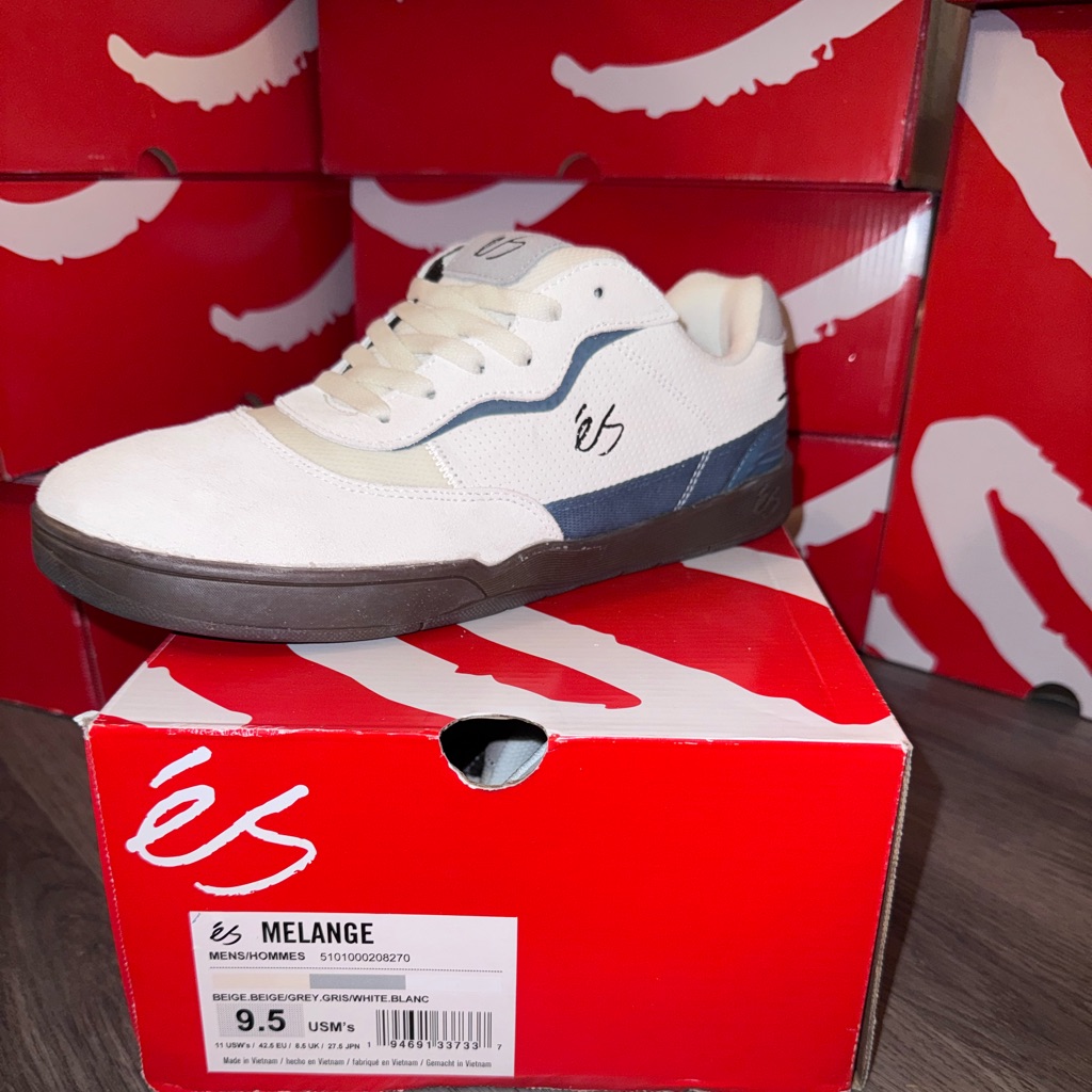 Melange White And Gray Sneakers